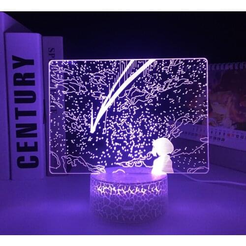 Animation Peripherals 3D LED Neon Lamp Home Bedrooom Table Decoration Night Light for Couple Children Festival Birthday Gifts