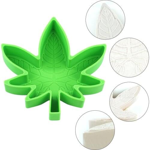 DIY Crystal Silicone Ashtray Mold Handmade Epoxy Leaf Design Candle Wax Soap Mould Baking Making Tools