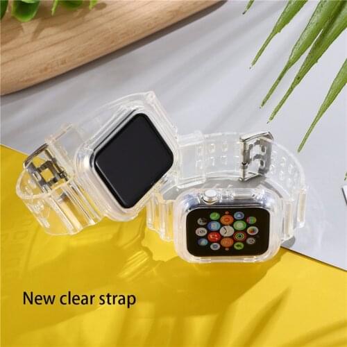 For Apple Watch 42mm/44mm Transparent Watch band Strap iwatch watchbands