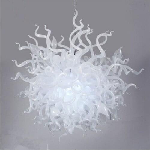 Energy Saving Murano Art Glass Chain Chandelier Blown Art Glass Chandelier for High Ceiling