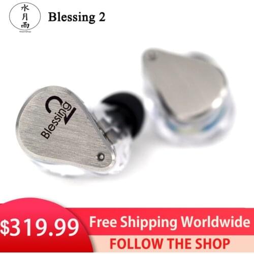 MoonDrop Blessing 2 1DD+4BA Hybrid Technology In-Ear Hifi Music Monitor DJ Stduio Stage Earphone with Detachable Cable