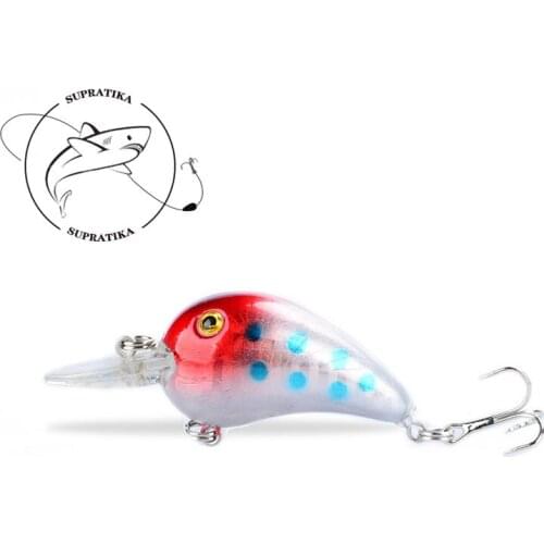 8Colors 6cm/5.8g Artificial Plastic Hard Bait Wobbler 6# Sharp Hook Bionic Bait 3D Eyes Diving Depth 0.5-1.5M Sea Fishing Lures