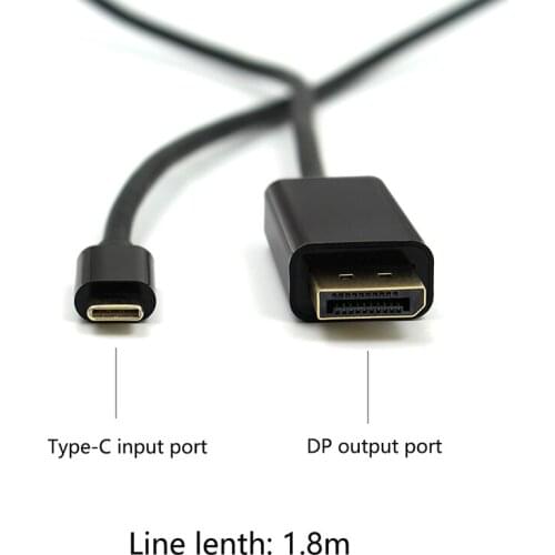 Wiistar USB C to DP DisplayPort Cable Support 4K@60Hz USB 3.1 Type C Compatible Thunderbolt 3 to DP Cable for MacBook Air