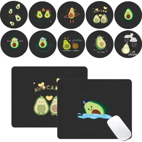Computer Mouse-pad Smooth Game Laptop Mouse Pad Smooth PU Leather Waterproof Avocado Series Pattern Durable Gaming Mouse Mat