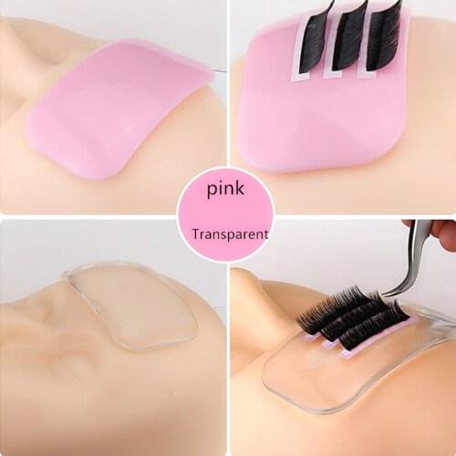Forehead Silicone Pad Eyelash Extension Stand Transparent Sticker Planting Graft Eyelashes Tray Pallet Lash Holder Grafting Tool