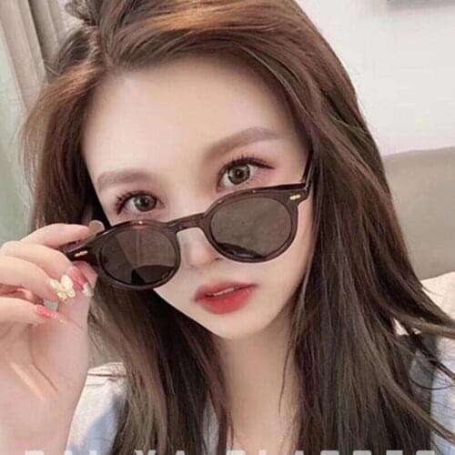 Fashion Round Women Sunglasses Female 2020 New Brand Designer Vintage Beige Small Frame Sun Glasses Ladies Anti-UV Shade Oculos