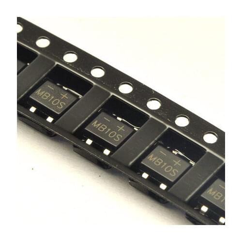 50PCS MB10S SOP-4 1000V 0.5A bridge rectifier new and original IC free shipping