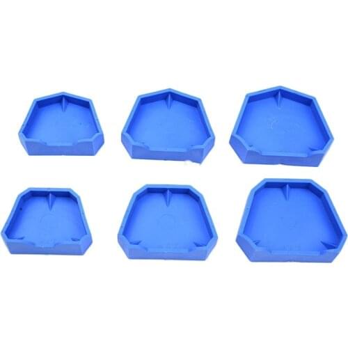 6Pcs/set 3 Sizes Dental Model Base Set Dental Mold Plaster Base Denture Tray Dental Lab Former Base Kit Dentist tools Instrument
