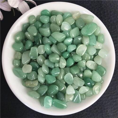 100g Natural Aventurine Jade Gravel Green Minerals Collection Ore Rock Crystal Meditation Fish Tank Decoration Lucky Stone