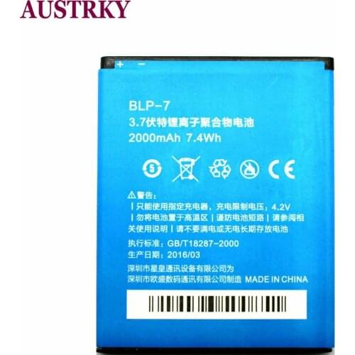 New BLP-7 2000mAh Battery For Iocean X7 Mobile Phone In stock Tracking code