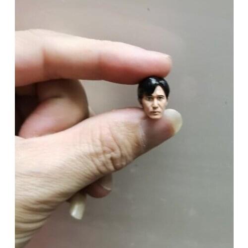 Painted 1/18 Scale Infernal Affairs Tony Leung Chiu Head Sculpt Fit 3.75" Figure
