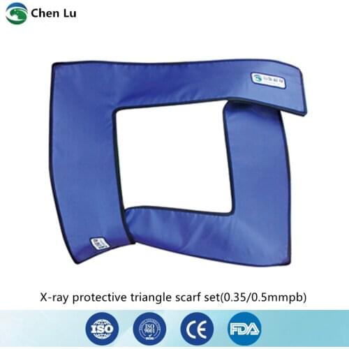 Recommend gamma ray x-ray radiation protective 0.35mmpb or 0.5mmpb triangle scarf set radiological protection accessories