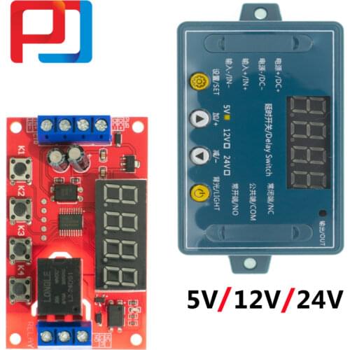 DC 5V 12V 24V 10A Adjustable Time Delay Relay Module LED Digital Timming Relay Trigger PULAR Switch Timer Control Switch