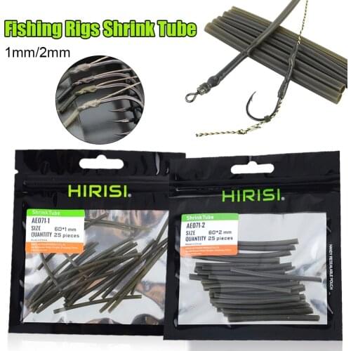 Fishing accessories 25pcs Carp Fishing Rigs Shrink Tube Heating Shrink Tube Size 1mm/2mm Fishing tackle