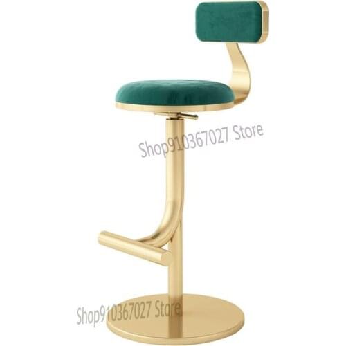 Nordic Lift Bar Chair Ins Net Red Photo Makeup Nail Stool Light Luxury Rotating Backrest High Stool Chair
