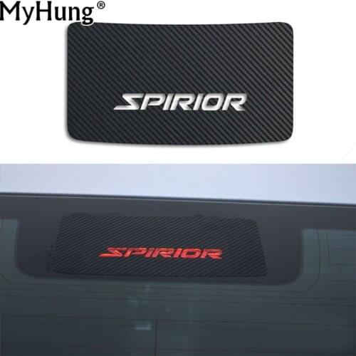 For Honda SPIRIOR 2015 Car Carbon Fiber Brake Lights Decorative Cover High Mount Stop Lamp Stickers 1pc Car-Styling Accessories
