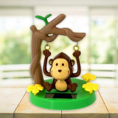 Car Interior Decoration Swinging Monkey Anime Mini Doll Solar Powered Car Accessories For Car Ornaments Goods Birthday Gift Toys