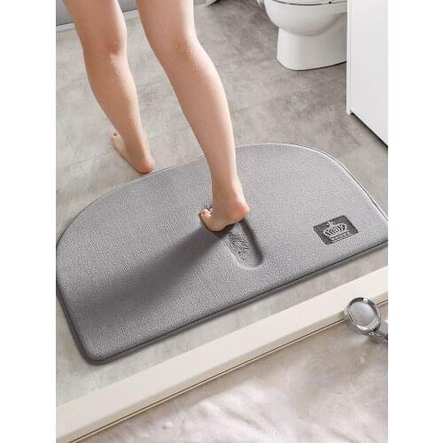Toilet Floor Mat Bathroom Absorbent Door Mat Door Quick-Drying Foot Mat Toilet Non-Slip Carpet Household Toilet Mat