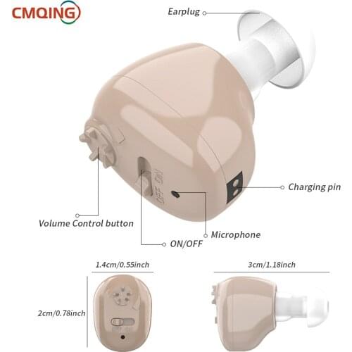 2021 Best Hearing Aid Rechargeable Hearing Device ITE Ear Hearing Aids for The Elderly Audifonos Sound Amplifier for Deafness