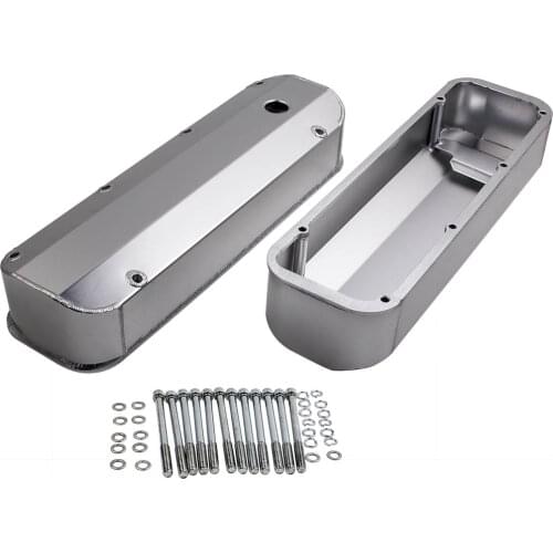 2x Aluminum Cam Valve Covers Stain Finish for Ford V8 BBF 429 460 Engines 1968-Up Big Block