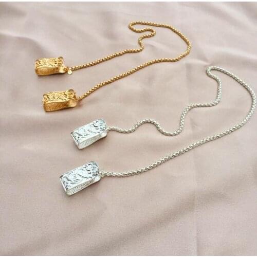 40pcs/lot Napkin Chain Clips Elegant Silver Towel Apron Bib Clip Holders Elderly Adult Baby Napkin Holder With Velvet Bag