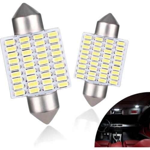 AGLINT 2pcs LED Festoon C5W 36mm Reading Doom Door Side Light 3014 SMD 36 Leds Auto Interior Lighting White 12V Led White