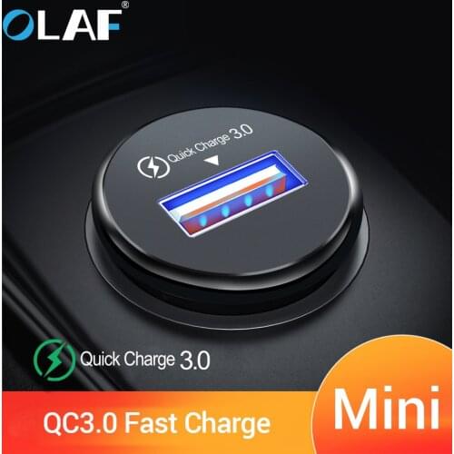 Mini Quick Charge 3.0 Car Charger For iphone Samsung Fast Charging QC 3.0 Car-Charger For Xiaomi Huawei Car Phone USB Charger