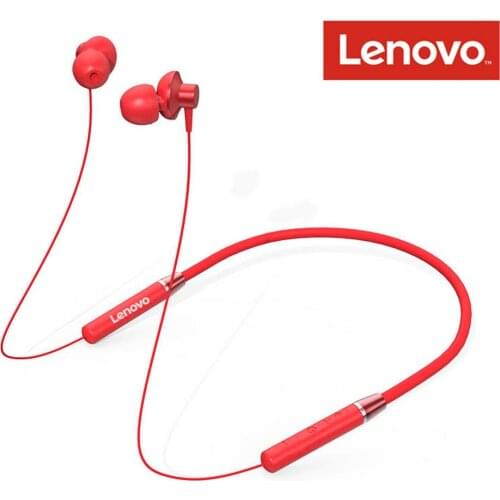 For Lenovo HE05 Bluetooth Wireless Neckband Headset High-definition Call Stereo Noise Cancelling Headphones In-ear Earphone
