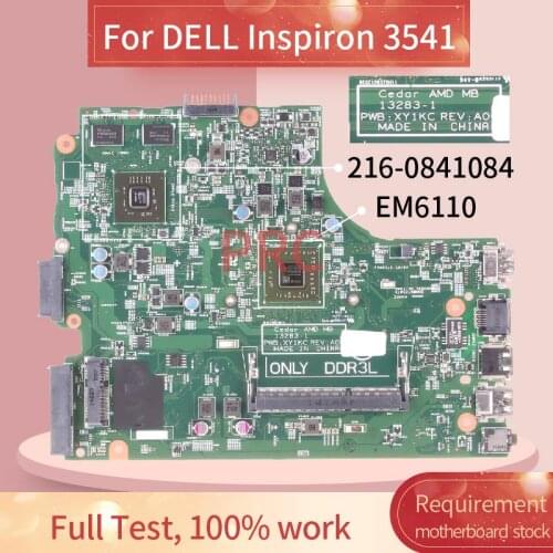 CN-052GNY 052GNY For DELL Inspiron 3541 EM6110 Laptop motherboard 13283-1 216-0841084 DDR3 Notebook Mainboard