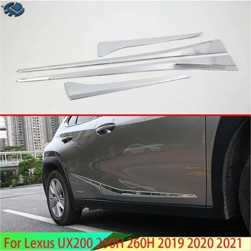 For Lexus UX200 250H 260H 2019 2020 Car Accessories ABS Chrome Side Door Body Molding Moulding Trim