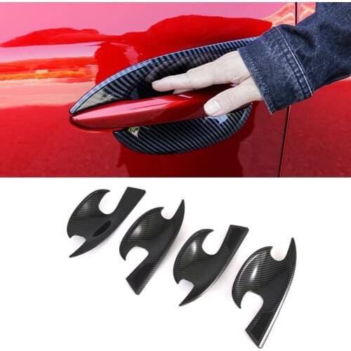 For Mazda 3 M3 Axela 2019 2020 ABS Car Exterior Car Door Handle Bowl Frame 4pcs Car-Styling Accessories