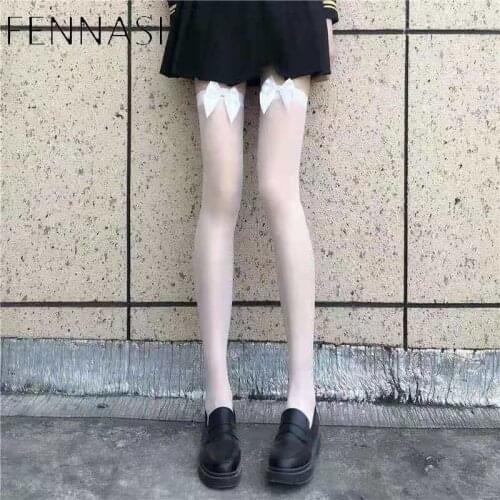 FENNASI Thigh high socks Knee socks girl kawaii socks Sexy stockings white socks Over knee plus size 2021 NEW style