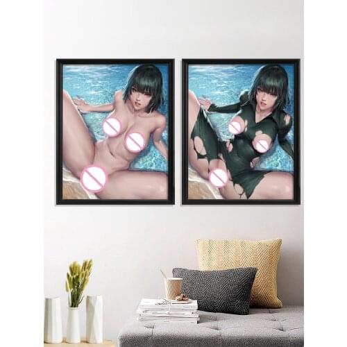 Fubuki One Punch Sexy Nude Kawaii Japanese Anime Cartoon Art-Poster Wall Silk Picture Custom Decor Living-Bedroom Decoration