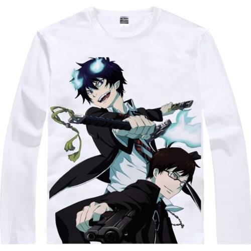 Blue Exorcist T-Shirts Multi-style Long Sleeve Shirts Ao no Ekusoshisuto Rin Okumura Yukio Kazue Kato Cosplay Shirt