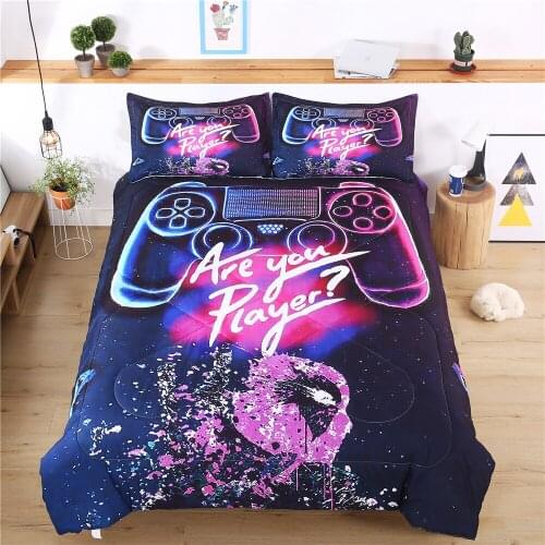 Gaming Comforter Bedding Sets for Boys Kids Teens Gamer Console Quilt Duvet Set Twin Gamer Joystick Comforter with Pillowcases