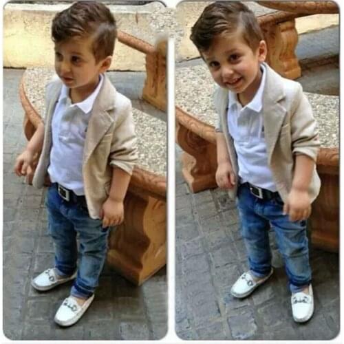 BABY New Children Clothing Fashion Character Kids Casual Boys Cloting Sets Cute Coat Jacket Shirt Pants 3 Pcs Sport Sets CCS241