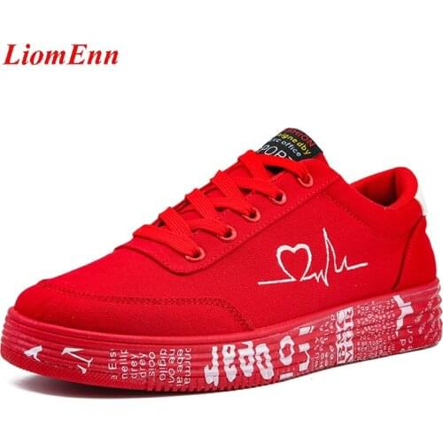 Ladies Canvas Shoes Womens Tennis 2021 Spring Fashion Red Sneakers Woman Men Vulcanized Shoes Flat basket femme Plus Size 35-44