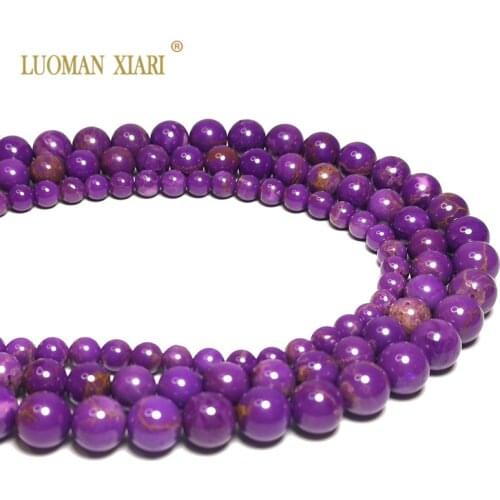 Wholesale Rare Natural AAA America Purple Phosphosiderite Round Stone Beads For Jewelry Making DIY Bracelet Necklace 6/8/10mm