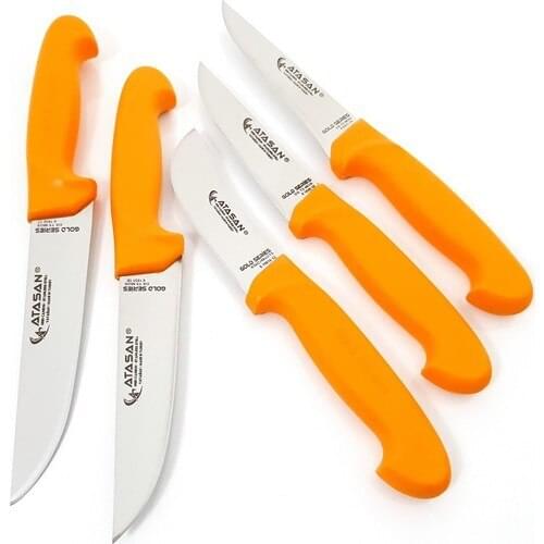 Kitchen Knife Set 5 Pcs Swimming Stripping Cutting Set Handmade Stainless Steel. Chopping Dilimle Set Butcher-Adha Muslim