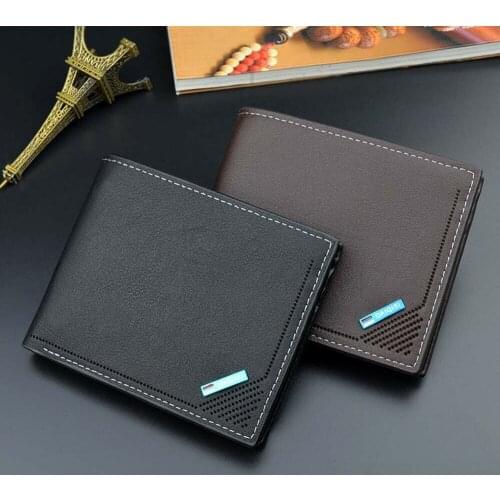 Mens Wallets Money Purses billetera hombre PU Leather Credit slim Wallet Card Holder Business Purse carteras Short portefeuille