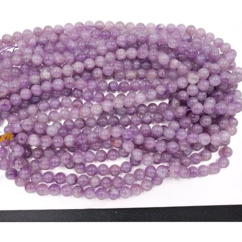 Natural amethyst quartz round beads stone bead smooth charm crystal gemstone For Jewelry Making DIY women Bracelet necklace
