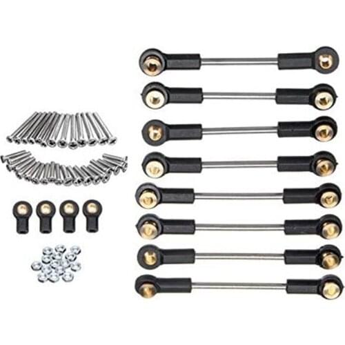 Upgrade Replacement Part Metal Suspension Toe Link Tie Rod Set for WPL 1/16 C14 C24 RC Car Parts