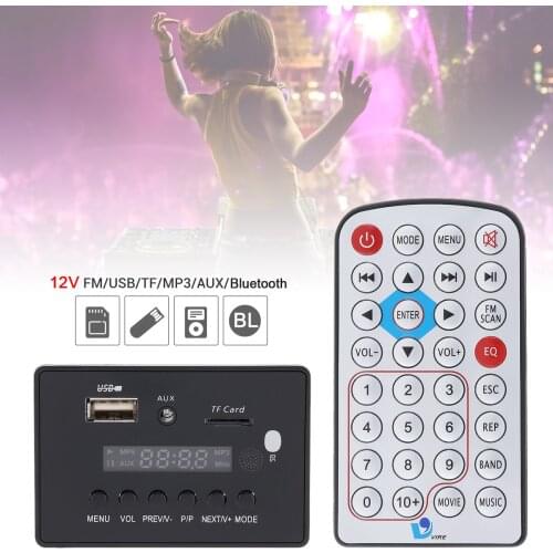 12V DTS Lossless Decode board Protable Audio Video MP3 Player Decoder USB TF AUX FM Radio for MP3 MP4 MP5 Bluetooth-compatible