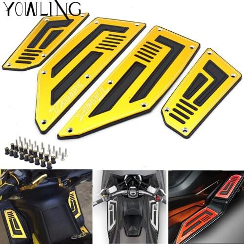 Motorcycle Footboard Steps Motorbike Foot Rests pegs plate pads Foot stack For Yamaha TMAX 530 T-MAX530 2012 2013 2014 2015 2016