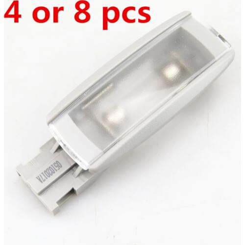 READXT 4&8 pieces/pack Gray Car Interior Dome Light Makeup lamp For Passat B6 B7 CC Golf 5 6 MK6 7 MK7 Tiguan Polo Seat Leon