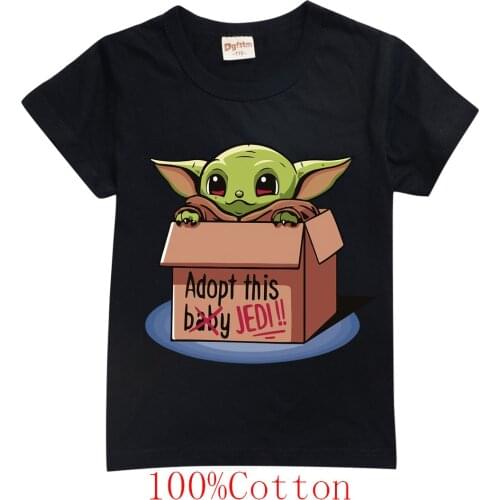 Mandalorian Baby Yoda girls shirts boys tops kids clothes girls 8 to12 little girls clothing pink clothes Active