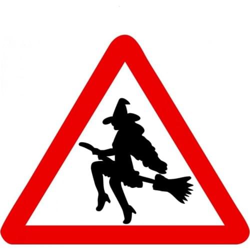 S40494# Various Sizes PVC Decal Witch Car Sticker Waterproof on Bumper Rear Window Laptop Refrigerator