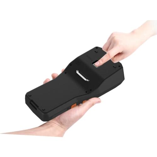 RUGLINE Android PDA Fingerprint POS android barcode scanner With 80mm Thermal Printer Built-in 80mm lable printer RT408