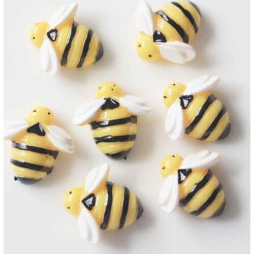 Pieces Cute Cartoon Animal Bee Resin Flat Back Cabochon D I Y Decoration Craft Scrapbooking