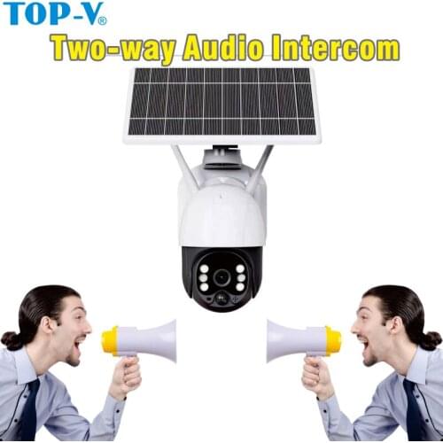 Solar Battery PTZ Camera Outdoor PIR Human Detection 3MP WIFI Solar Camera ICSEE APP